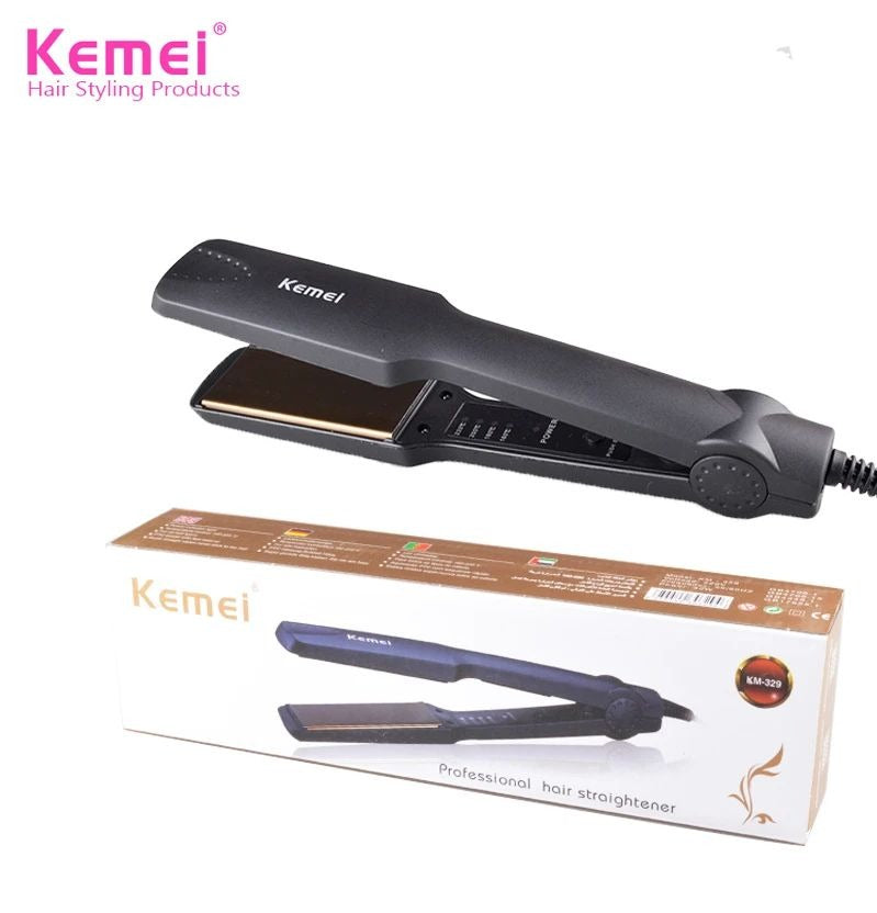 Kemei KM-329 Professional Hair Straightener With Temperature Control