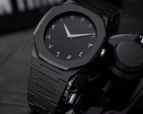Full Black Aura Quartz Watch For Men | Full Black Color Watch With Box Pack