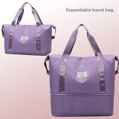 Folding Travel Bag women Shoulder Bags Large Capacity Foldable Women Travel bag ( random colors)