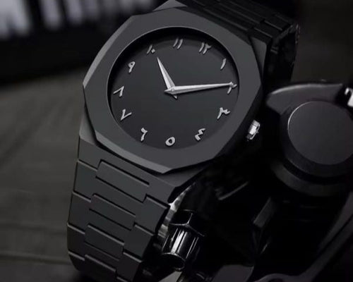 Full Black Aura Quartz Watch  For Men | Full Black Color Watch With Box Pack