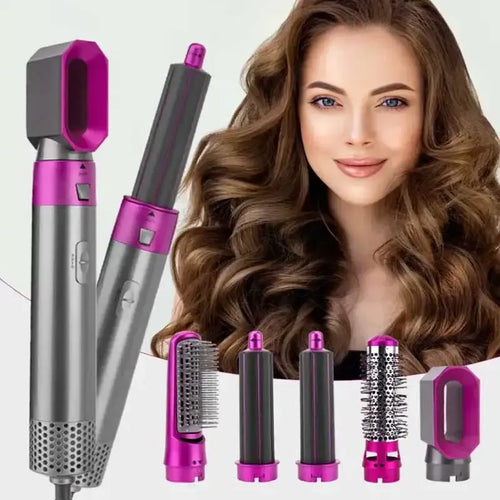 5 In 1 Hair Dryer Brush Electric Blow Dryer Hair Comb Curling Brush Kit Straightener