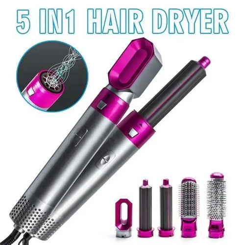 5 In 1 Hair Dryer Brush Electric Blow Dryer Hair Comb Curling Brush Kit Straightener