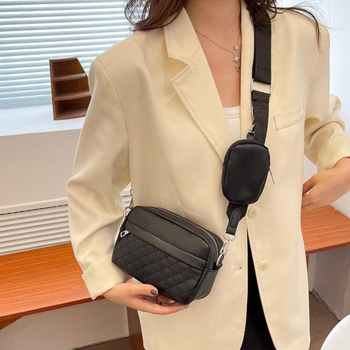 Stylish Girl’s Convertible Crossbody Bag Trending Travel Crossbody Bag – 1 Pc, Black Pu Leather